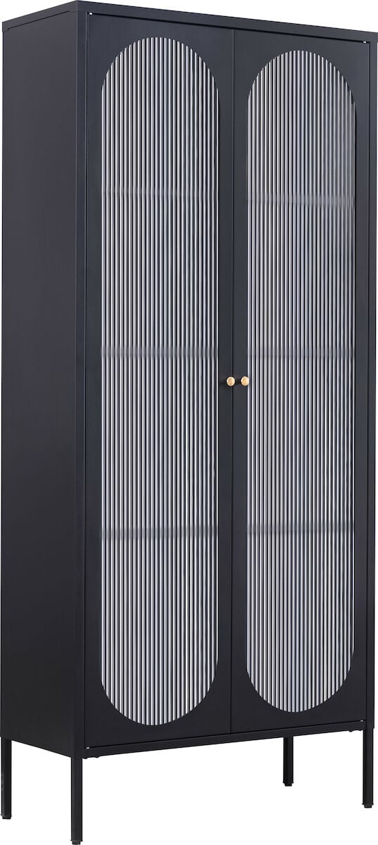 Alvar korkea vitriini 80x35 cm musta