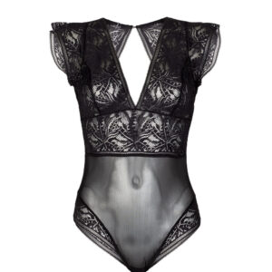 Amara Black Leaf Bodysuit
