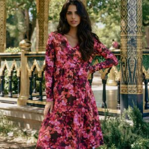 Amélie Layered Dress Scarlet Petals
