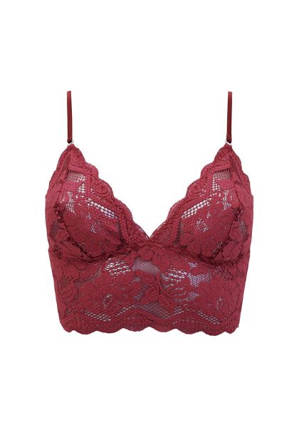 Berry Longline Bralette Red