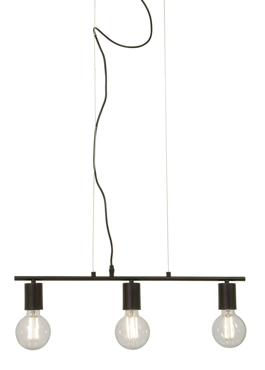 Aneta Lighting Strict 3-osainen riippuvalaisin musta