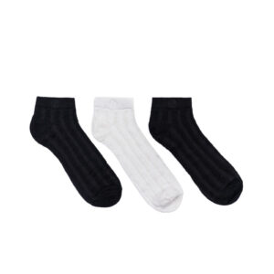 3-Pack Ankle Socks 2 Black & 1 White