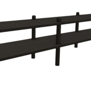 Askel matala tv-taso 203x35x38 cm hiili