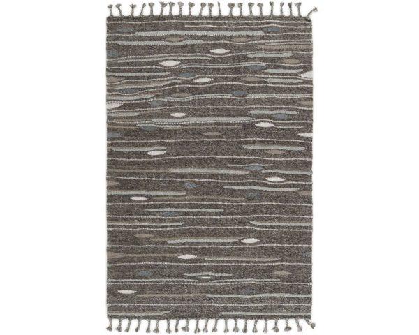 Modern Flatweave Mix matto Musta 162 x 239 cm