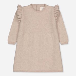 Baby Ruffled Cashmere Dress Beige