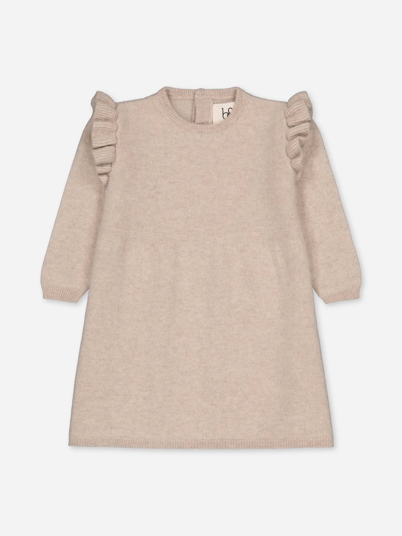 Baby Ruffled Cashmere Dress Beige