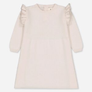 Baby Ruffled Cashmere Dress Ivory