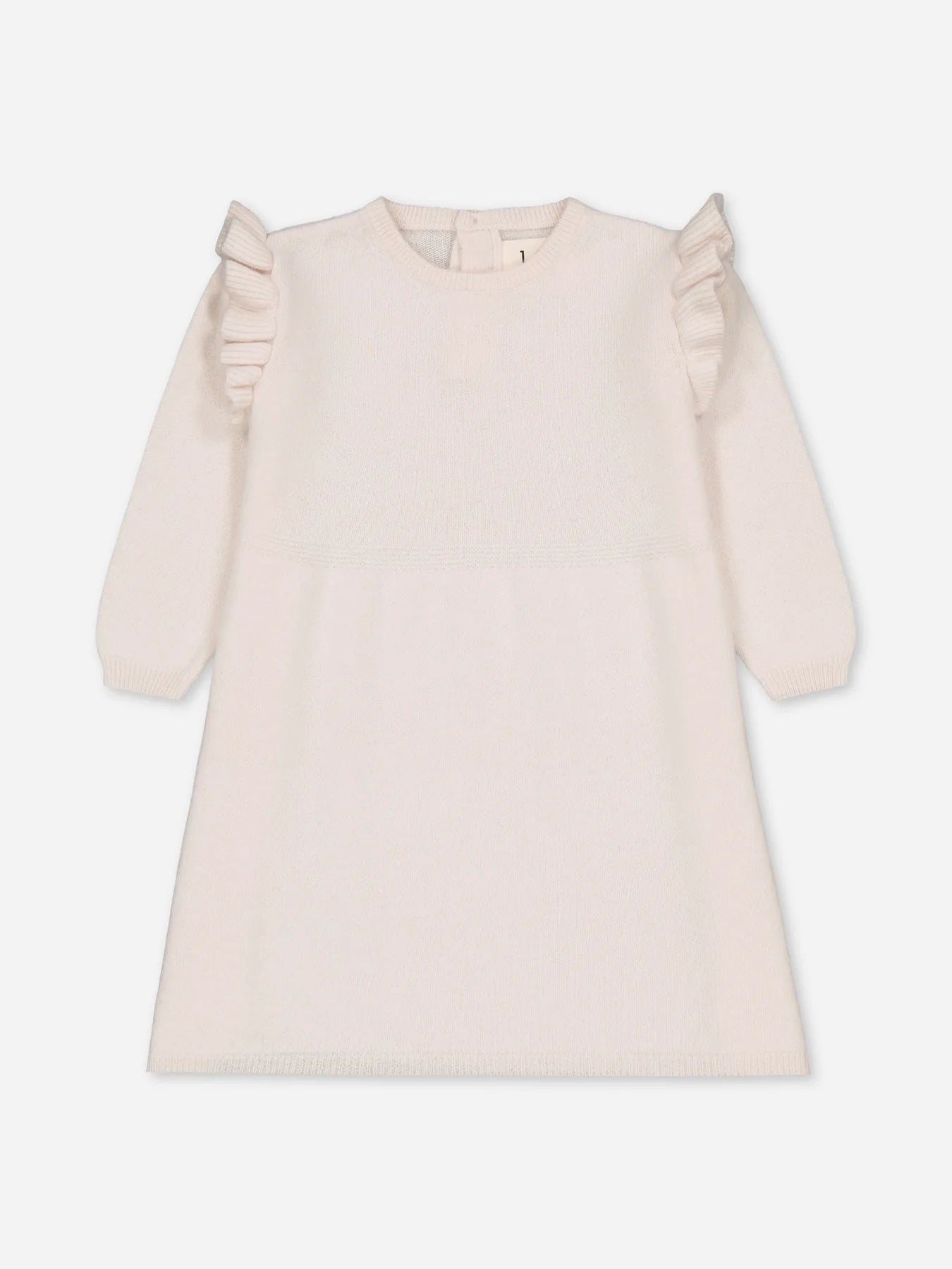 Baby Ruffled Cashmere Dress Ivory
