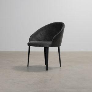 Layered Lounge Velvet tuoli tummanharmaa