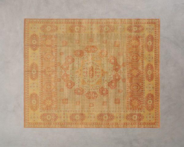Damask matto Keltainen 247 x 303 cm