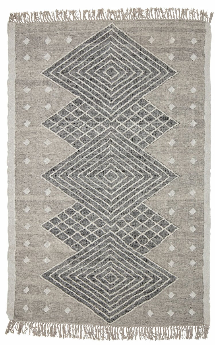 Bloomingville Esme villamatto 210x150 cm musta