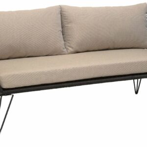 Bloomingville Mundo 3-istuttava sohva musta, beige pehmuste