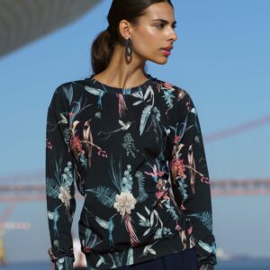 Casual Chic Print Shirt Bluebird