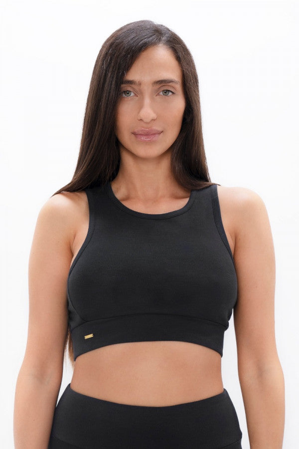 Boston BOS Open Back Bra Top Black Sand