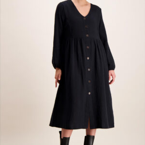 Button Dress Musta
