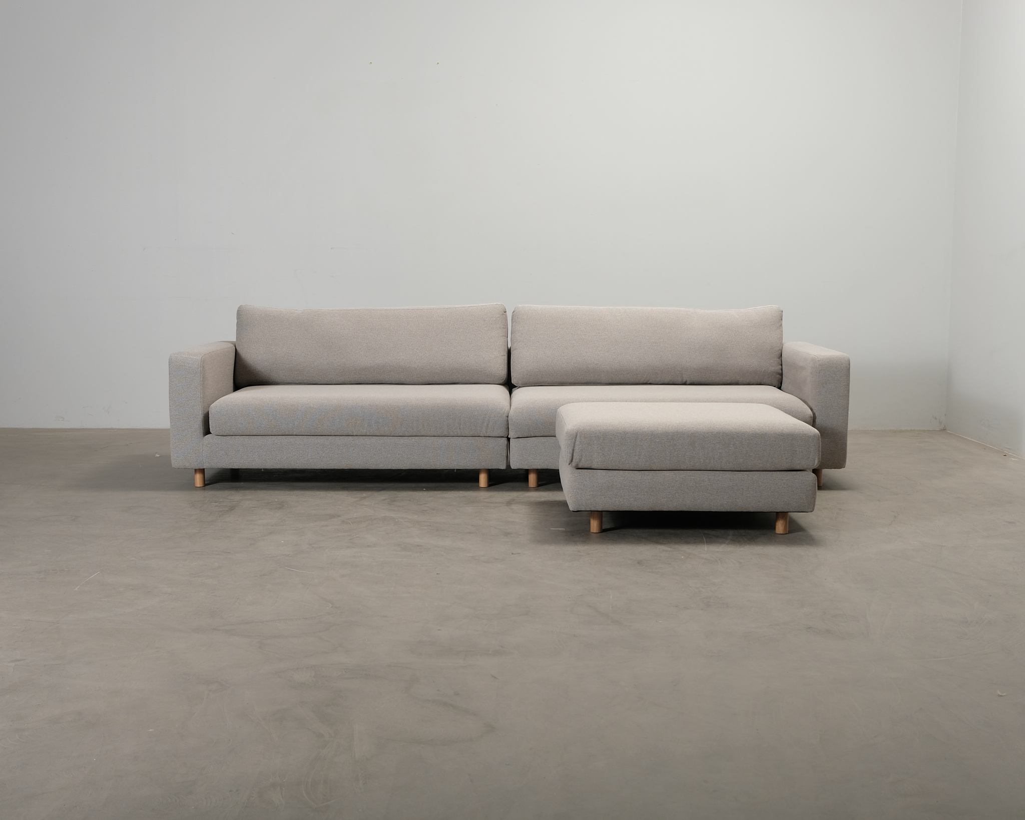 Sofacompany Douglas 4-istuttava sohva rahilla harmaanbeige