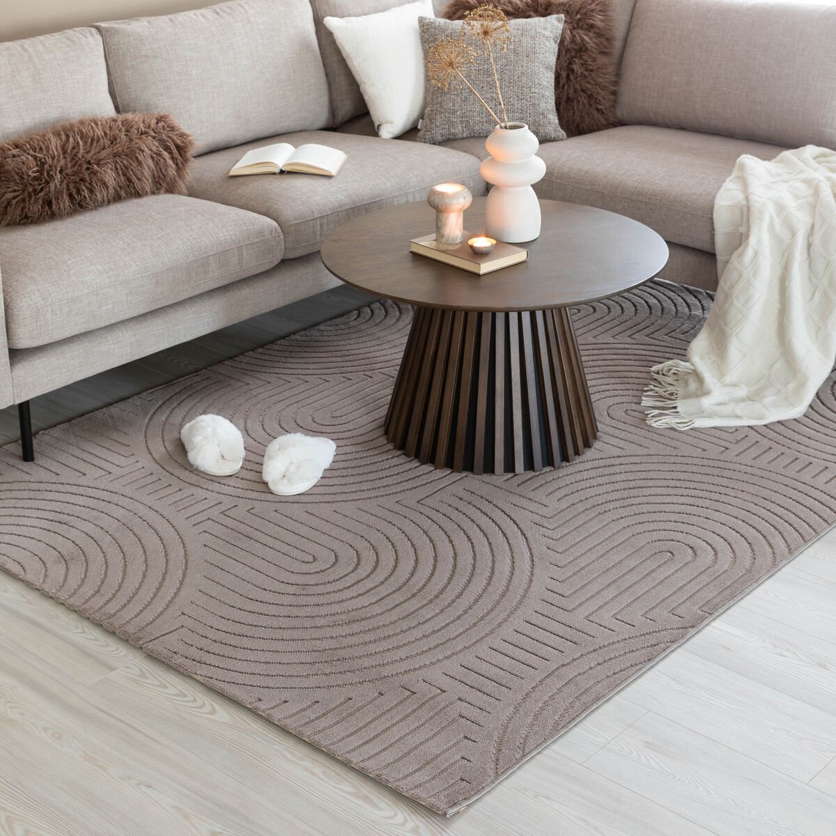 Cannes matto 200x290 cm taupe
