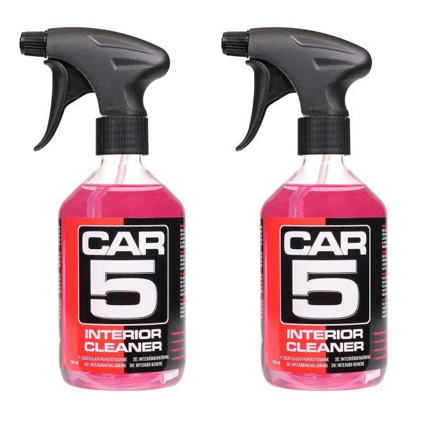 Sisätilojen puhdistusaine CAR5 Interior Cleaner, 2 x 500 ml