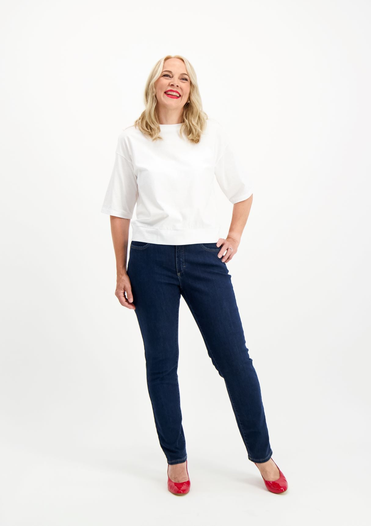 Cara Skinny Farkut Tummansininen
