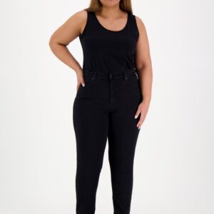 Caramel Slim Leg High Waist Jeans Black