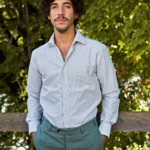 Braga Dress Shirt Stripes Green