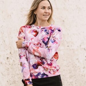 Casual Chic Print Shirt Coral Reef Rose