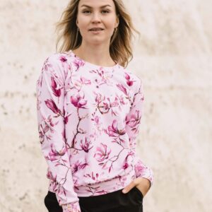 Casual Chic Print Shirt Ballet of Blossoms Pink