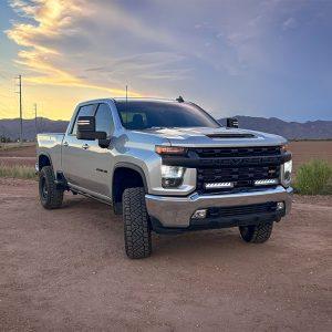 Lisävalosetti Chevrolet Silverado 2500/3500 LT (2020-2023), 2 x Lazer Triple-R 1000, 2 x Lazer Triple-R 1000 GEN2 (Parkkivalolla)
