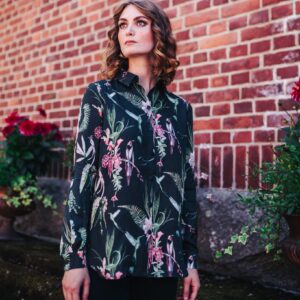 Chloe Button-up Shirt Mockingbird Black