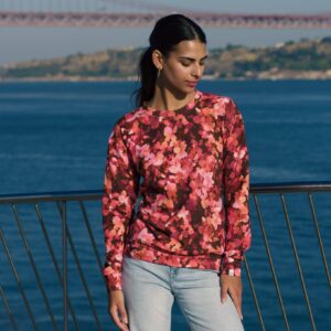 Casual Chic Print Shirt Scarlet Petals