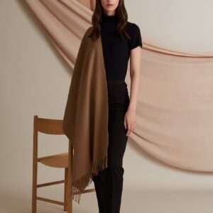 Connie Wool Cashmere Scarf Chestnut