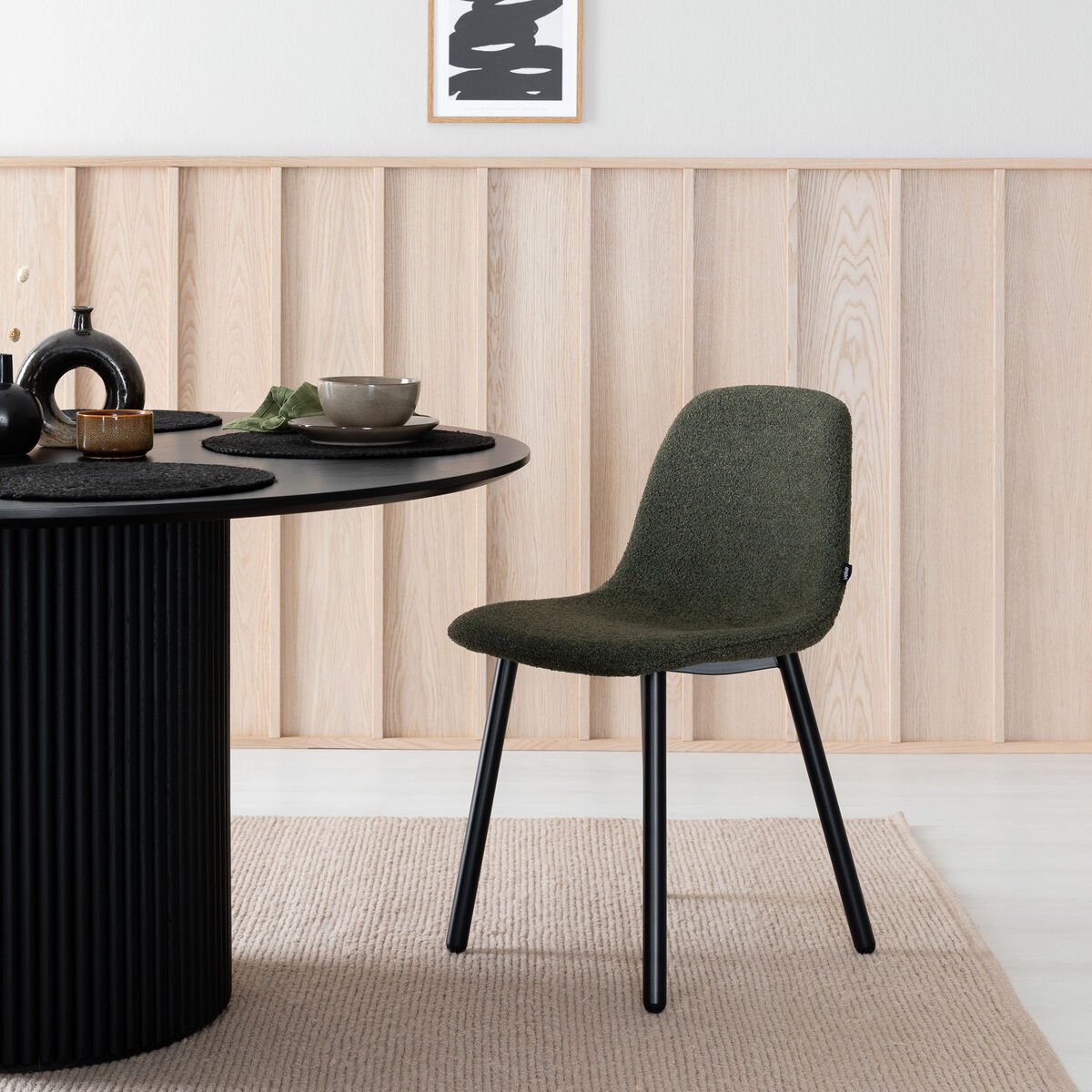 Cosy tuoli sammal UF995-08, mustat jalat