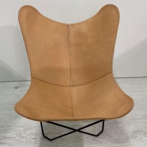 Cuero Design mini lepakkotuoli Pampa Mariposa Crude Nature, musta jalka