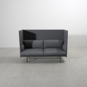 Muuto Outline Highback 2-istuttava sohva harmaa