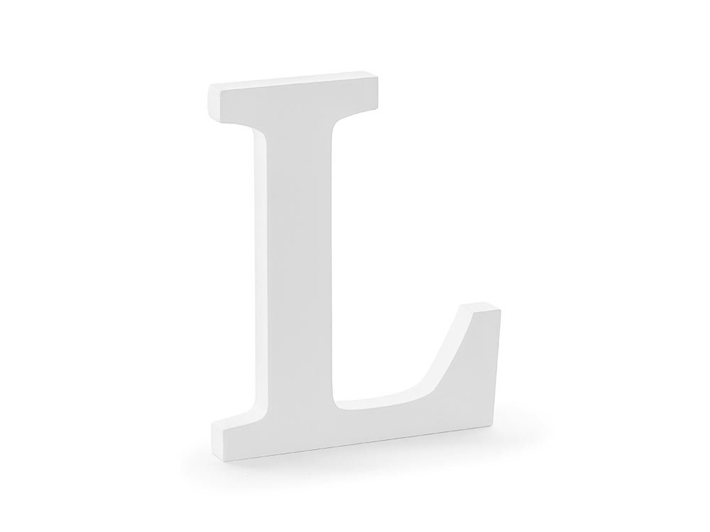 Isot Puiset Kirjaimet 20cm - Valkoiset-L