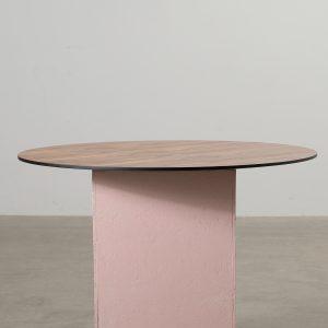 Decotique Social pöytälevy ø 110 cm pähkinä / musta