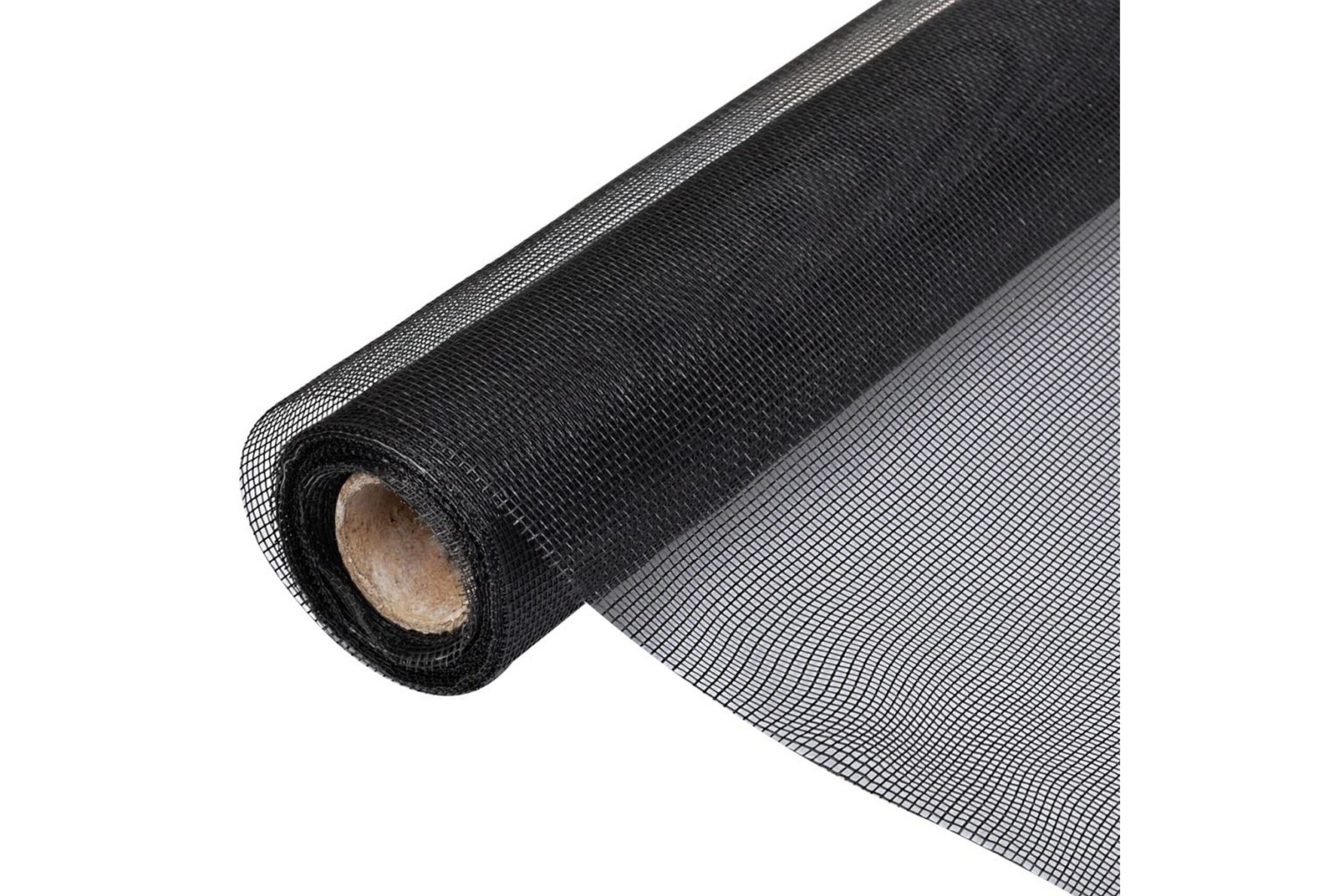 Verkkosuoja lasikuitu 100x1000 cm musta - Musta