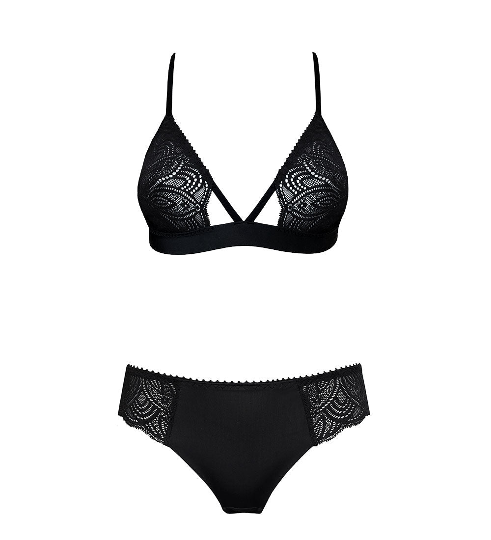 Earth Black Cheeky Triangle Set