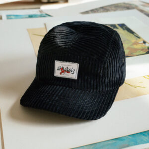 Cord 5-Panel Cap Organic Cotton Soft Black