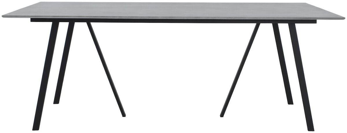 Envy Durafit ruokapöytä 100x200 cm musta/harmaa