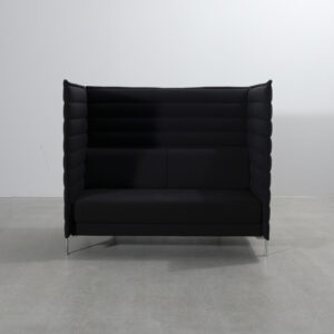 Vitra Alcove Highback 2-istuttava akustiikkasohva musta