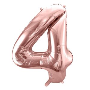 Iso numerofoliopallo 4, ruusukulta, 86 cm