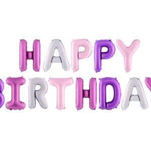 Foliopallo - Happy Birthday - Violetti