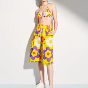 Fleurette Shorts Space Flowers Yellow