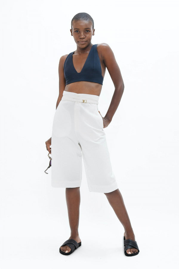 Florence FLR Knee Pants White Dove
