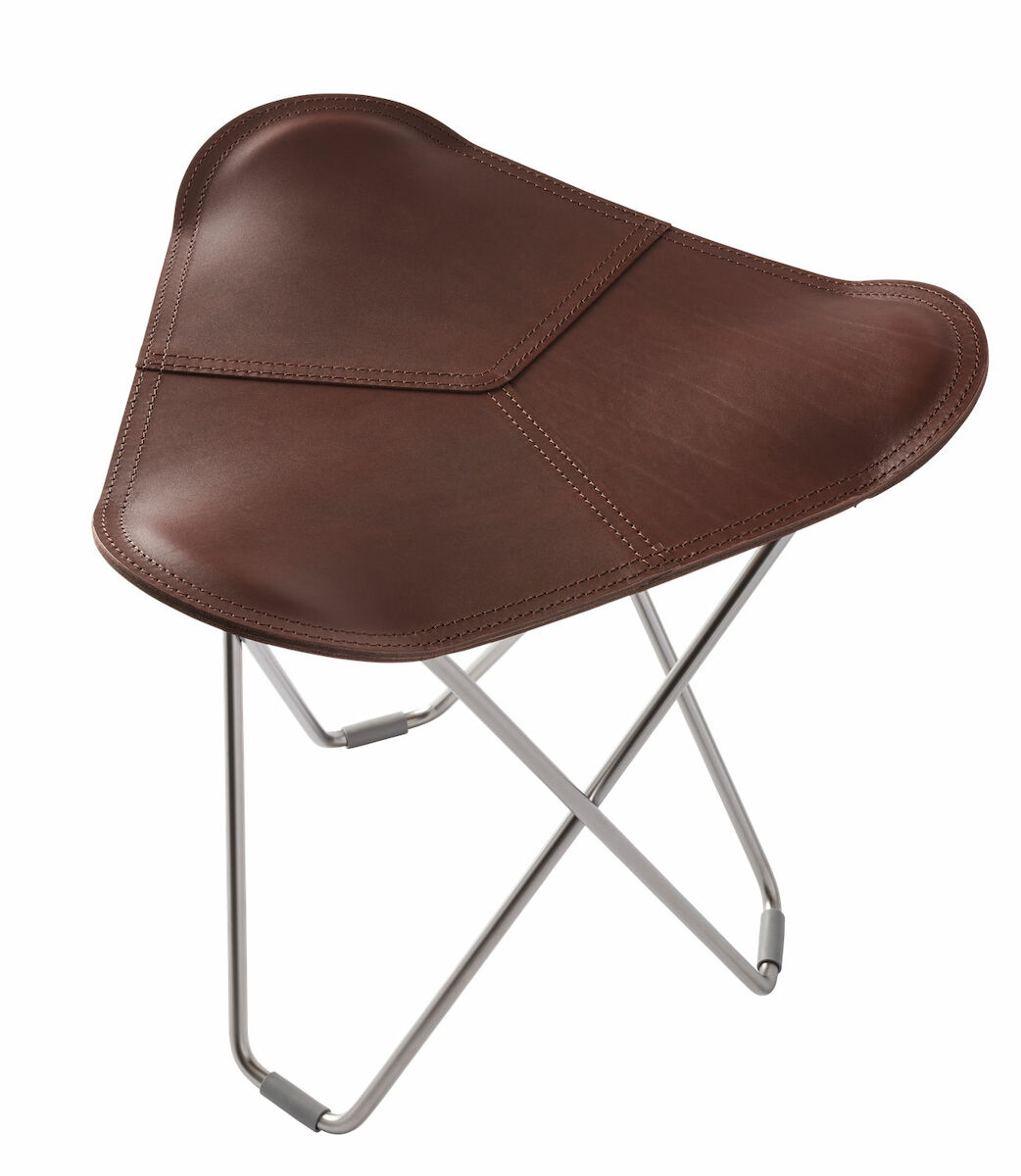Cuero Flying Goose Pampa jakkara/rahi Chocolate, mattakromi jalka