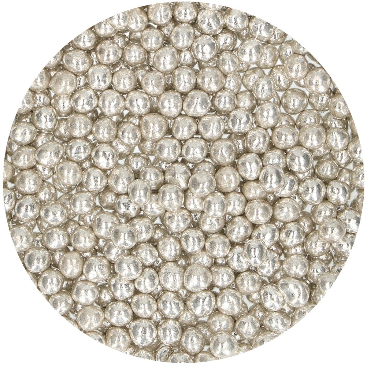 Pehmeät sokerihelmet - Hopea, 6mm, 55g