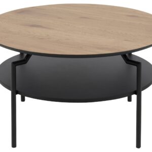 Goldington pyöreä sohvapöytä Ø80 cm tammi/musta