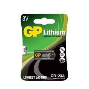 CR123A-paristo GP Lithium, 1 kpl