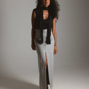 Gaia Pencil Skirt Grey